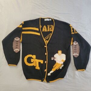 Vintage Georgia Tech Yellow Jackets Belle Pointe Sweater‎ Womens Large Football